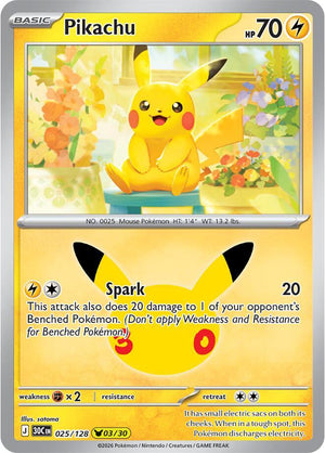 Pikachu - 025/128 [ME: 30th Celebration]