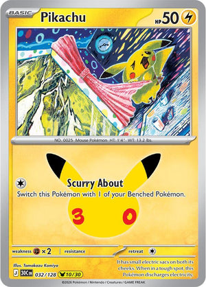 Pikachu - 032/128 [ME: 30th Celebration]