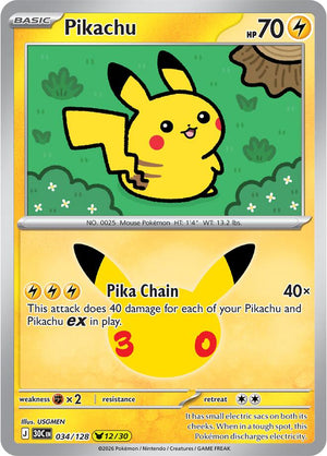 Pikachu - 034/128 [ME: 30th Celebration]