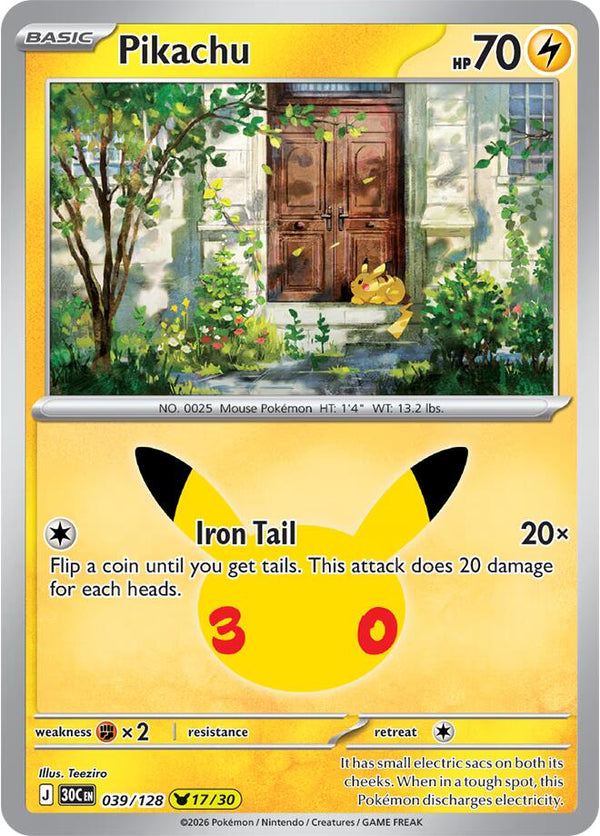 Pikachu - 039/128 [ME: 30th Celebration]