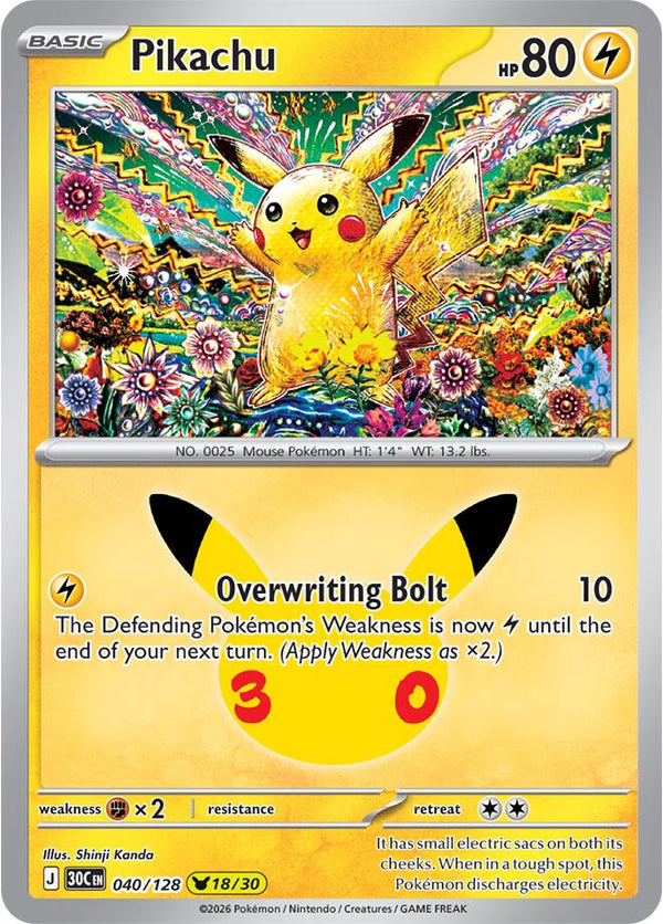 Pikachu - 040/128 [ME: 30th Celebration]