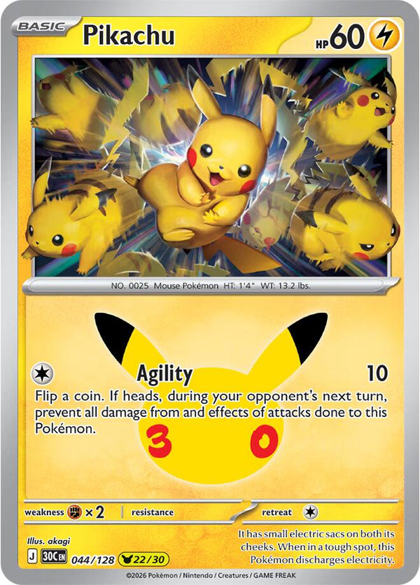 Pikachu - 044/128 [ME: 30th Celebration]