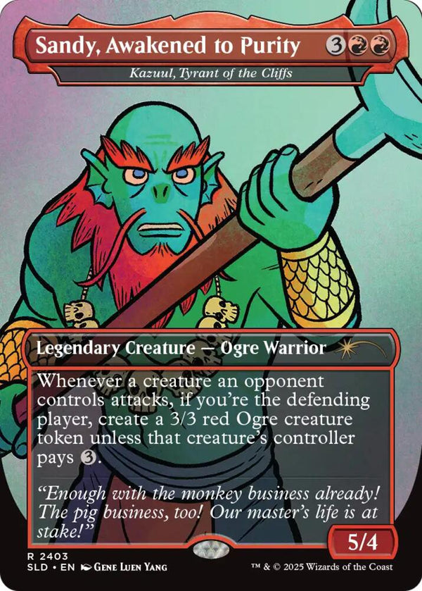 Sandy, Awakened to Purity - Kazuul, Tyrant of the Cliffs (2403) [Secret Lair Drop]