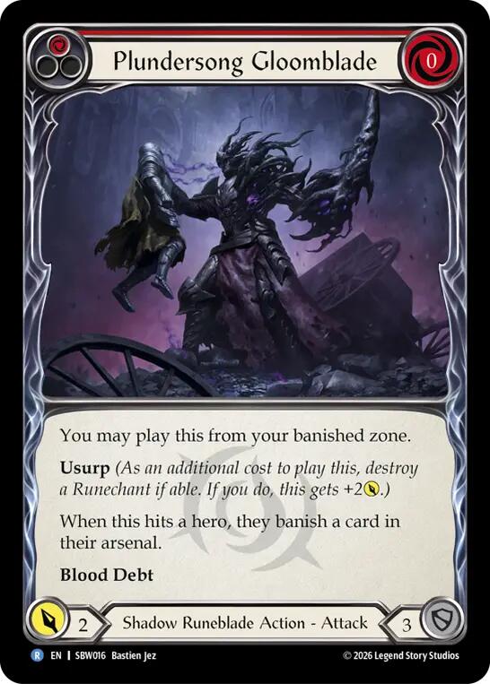 Plundersong Gloomblade (SBW016) [Silver Age: Usurp the Shadow Throne]