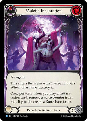 Malefic Incantation (Red) (SBW020) [Silver Age: Usurp the Shadow Throne]