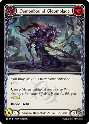 Demonbound Gloomblade (Blue) (SBW029) [Silver Age: Usurp the Shadow Throne]