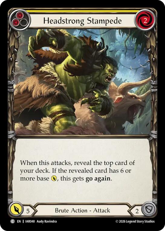 Headstrong Stampede (Yellow) (IAR048) [Usurp the Shadow Throne]