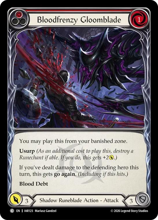 Bloodfrenzy Gloomblade (Red) (IAR123) [Usurp the Shadow Throne]