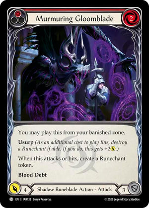 Murmuring Gloomblade (Red) (IAR132) [Usurp the Shadow Throne]
