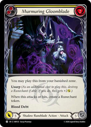 Murmuring Gloomblade (Yellow) (IAR133) [Usurp the Shadow Throne]