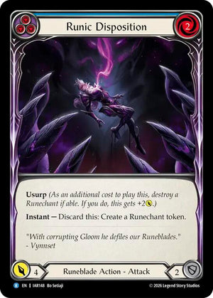 Runic Disposition (Blue) (IAR148) [Usurp the Shadow Throne]