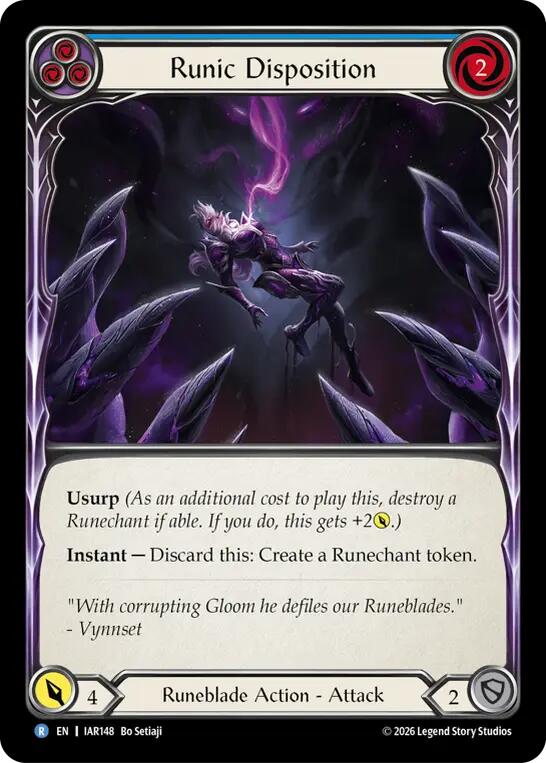Runic Disposition (Blue) (IAR148) [Usurp the Shadow Throne]