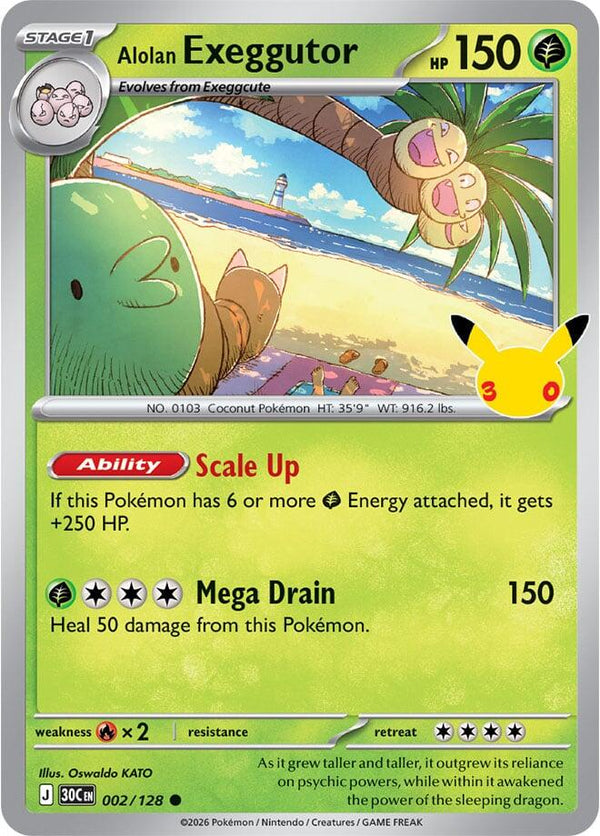 Alolan Exeggutor - 002/128 [ME: 30th Celebration]