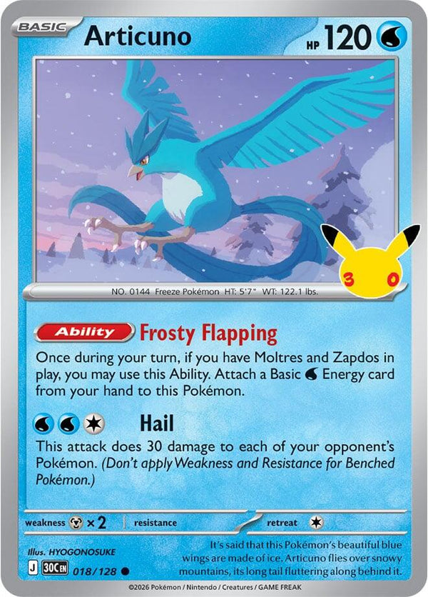 Articuno - 018/128 [ME: 30th Celebration]