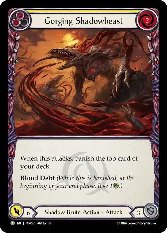 Gorging Shadowbeast (Yellow) (IAR030) [Usurp the Shadow Throne]