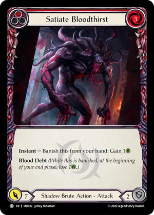 Satiate Bloodthirst (Red) (IAR032) [Usurp the Shadow Throne]