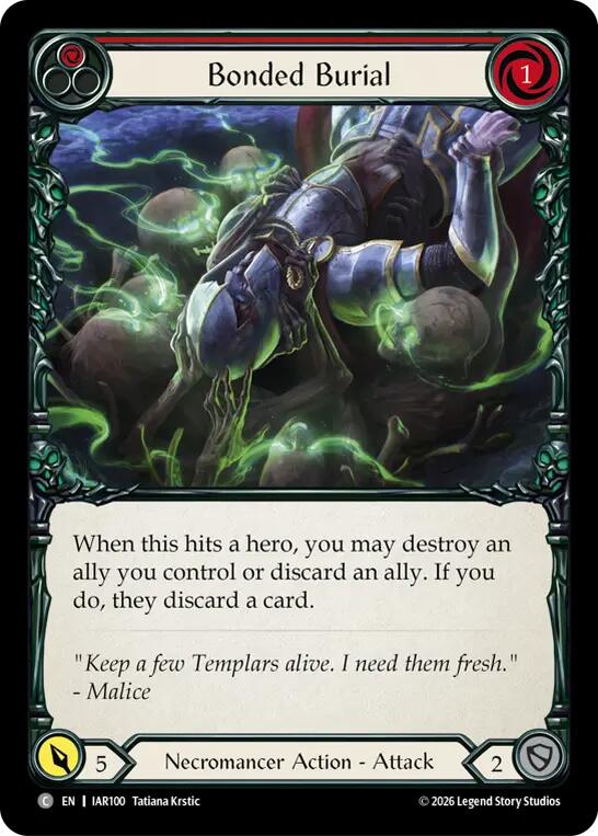 Bonded Burial (Red) (IAR100) [Usurp the Shadow Throne]
