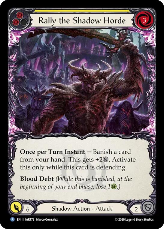 Rally the Shadow Horde (Yellow) (IAR172) [Usurp the Shadow Throne]