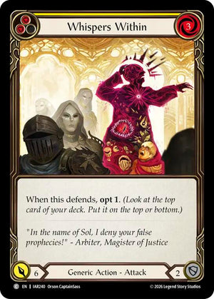 Whispers Within (Yellow) (IAR240) [Usurp the Shadow Throne]
