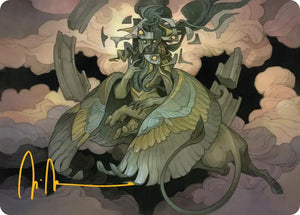 Sphinx of False Conclusions Art Card (Gold-Stamped Signature) (7) [Reality Fracture Art Series]
