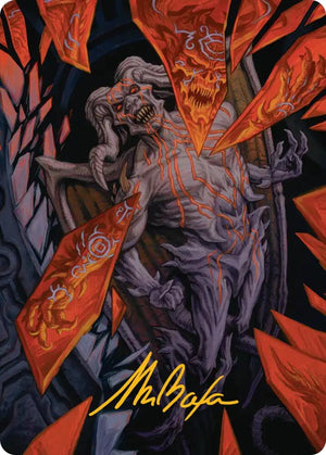 Curse-Marred Demon Art Card (Gold-Stamped Signature) (37) [Reality Fracture Art Series]