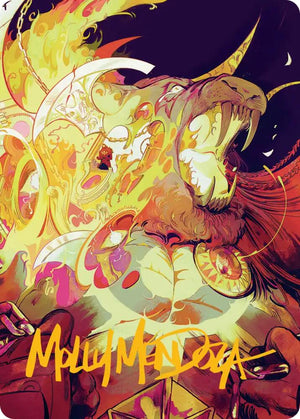 Ajani's Anguish Art Card (Gold-Stamped Signature) (48) [Reality Fracture Art Series]