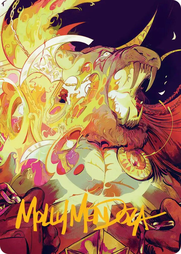 Ajani's Anguish Art Card (Gold-Stamped Signature) (48) [Reality Fracture Art Series]