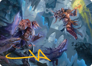 Garruk, Veiled Butcher // Garruk, Curse Breaker Art Card (Gold-Stamped Signature) (32) [Reality Fracture Art Series]