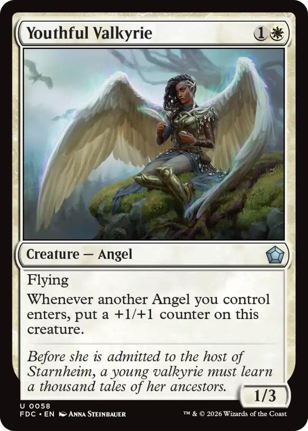 Youthful Valkyrie (58) [Foundations Commander]