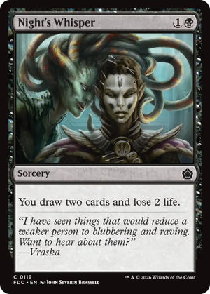 Night's Whisper (119) [Foundations Commander]