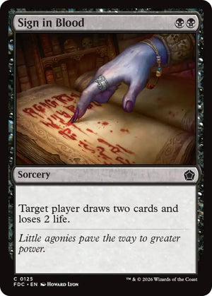 Sign in Blood (125) [Foundations Commander]