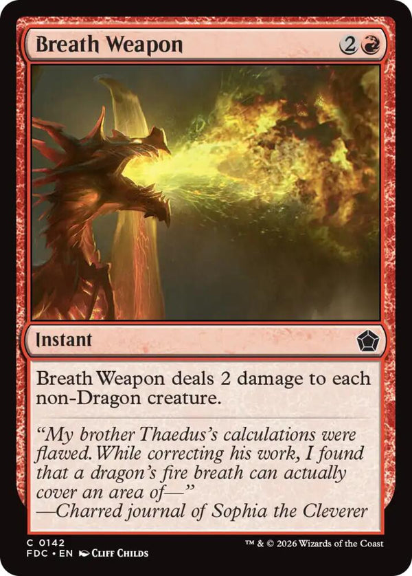 Breath Weapon (142) [Foundations Commander]