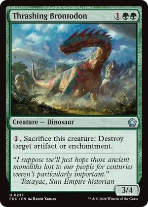 Thrashing Brontodon (237) [Foundations Commander]