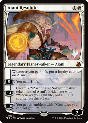 Ajani Resolute (195) [Reality Fracture Promos]