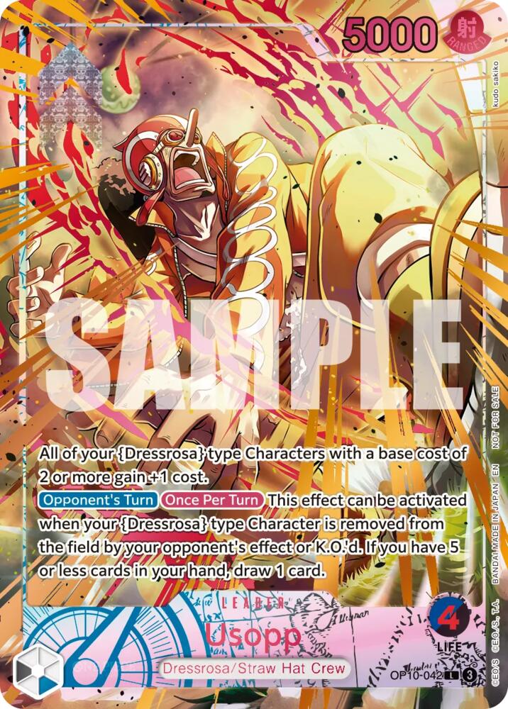 Usopp (Flame-Flame Fruit Coliseum) (OP10-042) [One Piece Promotion Cards]