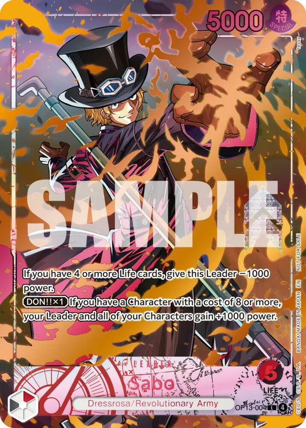 Sabo (Flame-Flame Fruit Coliseum) (OP13-004) [One Piece Promotion Cards]