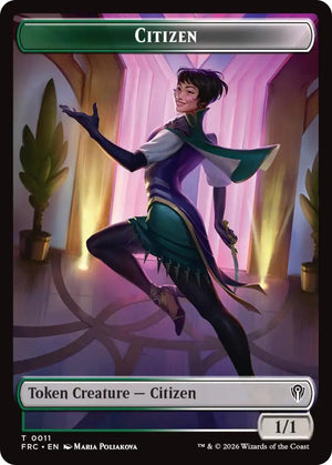 Citizen // The Monarch Double-Sided Token (11 // 17) [Reality Fracture Commander]