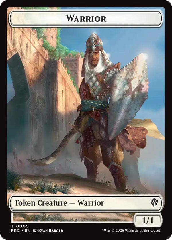 Warrior // Shark Double-Sided Token (5 // 6) [Reality Fracture Commander]