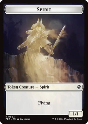 Spirit // Jace Double-Sided Token (4 // 5) [Reality Fracture Commander]