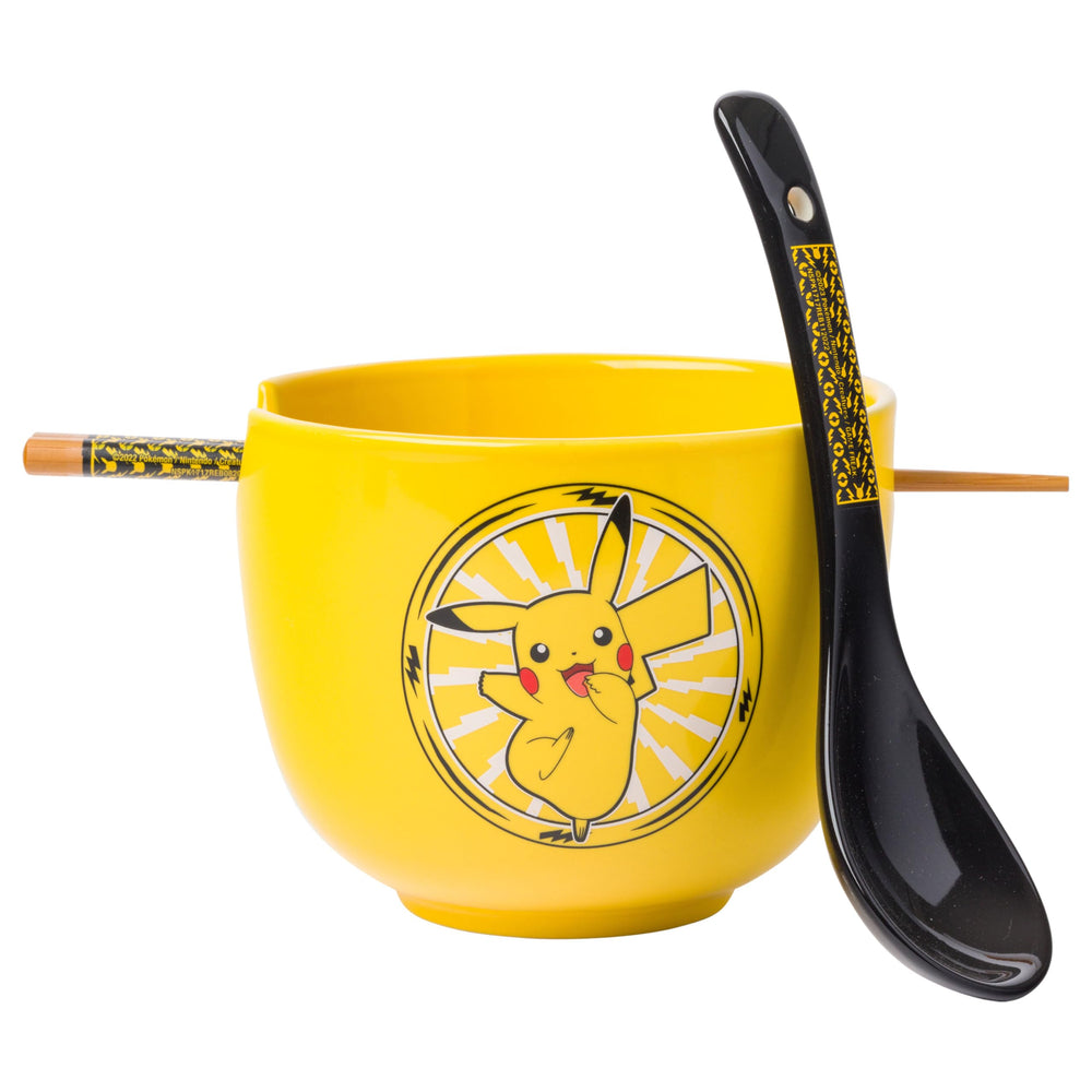 Pokemon Ramen Bowl w'Chopstocks & Spoon