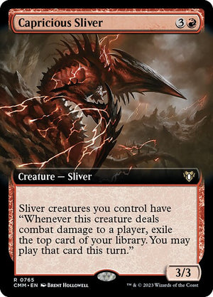 Capricious Sliver (765) [Commander Masters] [Extended Art]