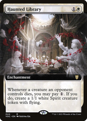 Haunted Library (44) [Crimson Vow Commander] [Extended Art]