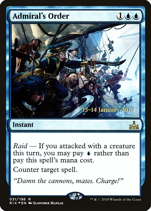 Admiral's Order (31s) [Rivals of Ixalan Promos]