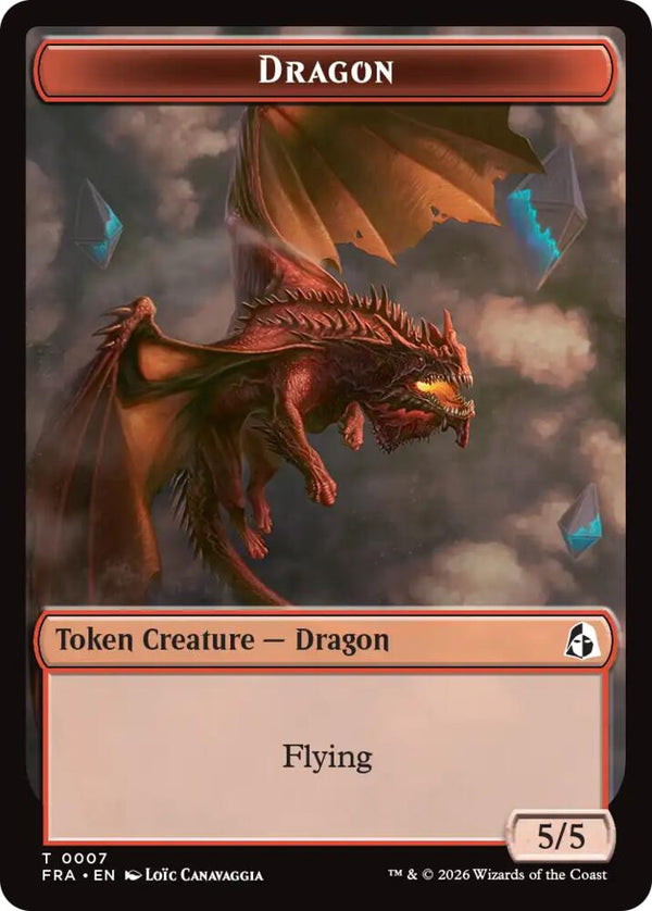 Dragon // Lotus Double-Sided Token (7 // 12) [Reality Fracture]