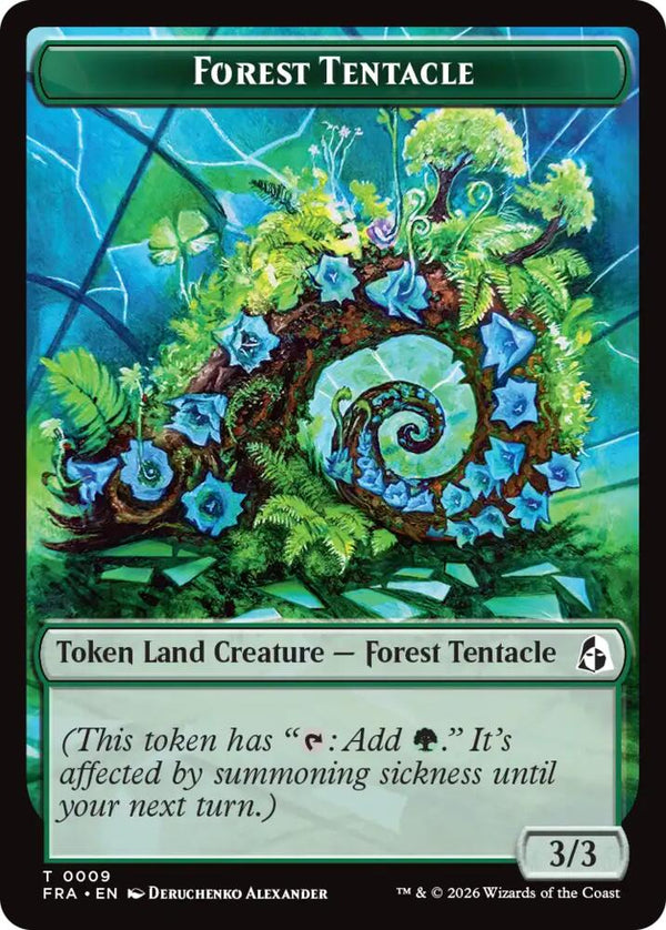 Forest Tentacle // Beast Double-Sided Token (9 // 8) [Reality Fracture]