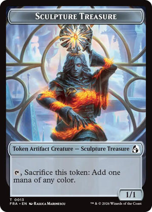 Sculpture Treasure // Beast Double-Sided Token (13 // 8) [Reality Fracture]