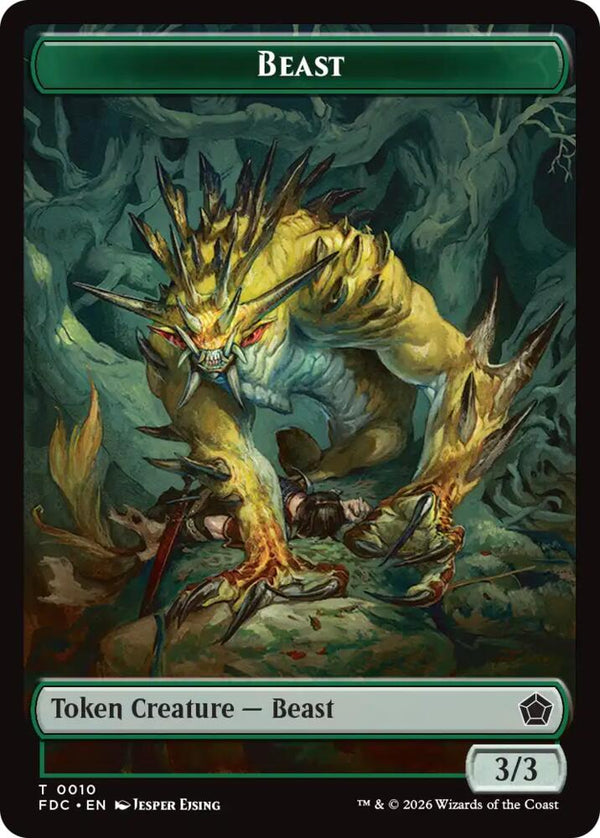 Beast // Phyrexian Beast Double-Sided Token (10 // 11) [Foundations Commander]