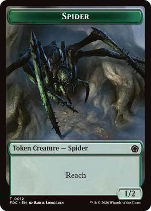 Spider // Beast Double-Sided Token (12 // 10) [Foundations Commander]