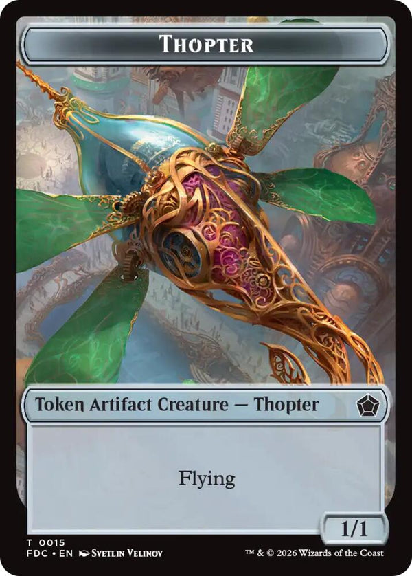 Thopter // Myr Double-Sided Token (15 // 14) [Foundations Commander]