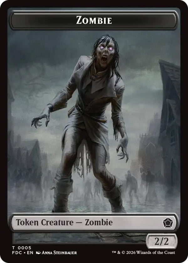 Zombie // The Monarch Double-Sided Token (5 // 17) [Foundations Commander]